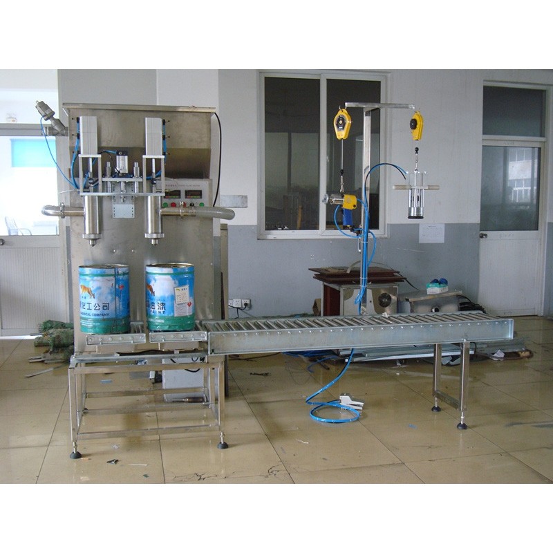 多彩漆灌裝機(jī) 25公斤桶設(shè)備自動分裝泵化工液體灌裝