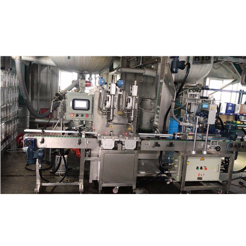 染料灌裝機(jī) 雙頭全自動(dòng)液體灌裝生產(chǎn)線