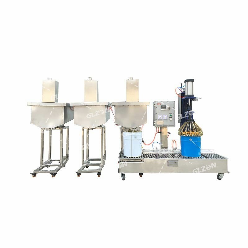 自動(dòng)稱重壓蓋機(jī)-1L潤滑油壓蓋機(jī)