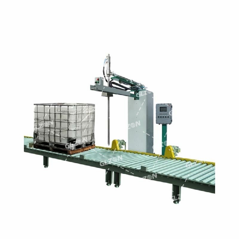 自動上蓋壓蓋分裝機(jī),1000L噸桶稀釋助劑分裝機(jī)